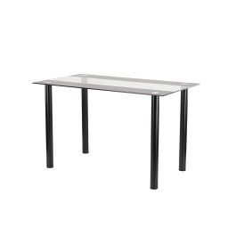 Masă de dining pătrată Riona 120 cm din sticlă neagră