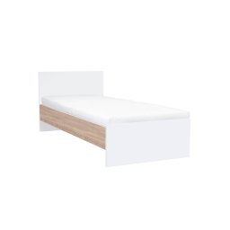 Pat single Miami 90x200 cm alb-stejar sonoma