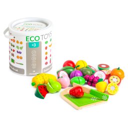 Set tăietor de fructe din lemn, 20 de bucăți