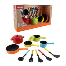 Set de vase pentru bucătărie de jucărie, 10 piese
