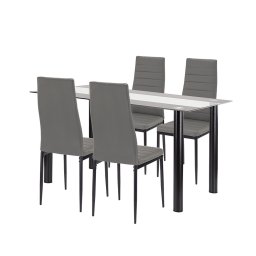 Denton 4+1 set de sufragerie gri-negru