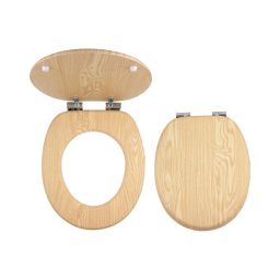 FERRO - Capac WC cu închidere SoftClose, din MDF, decor frasin