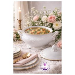 CLARA Supiera cu capac portelan 3000 ml