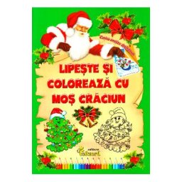 Lipeste si coloreaza cu Mos Craciun