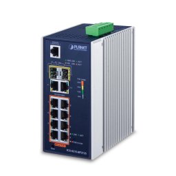 Switch PLANET IGS-4215-8P2T2S network switch Managed L2/L4 Gigabit Ethernet (10/100/1000) Power over Ethernet (PoE) Blue, Silver