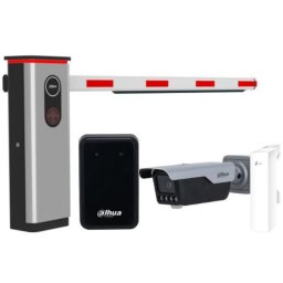 Kit bariera auto si camera recunoastere placute Dahua, 4MP, IR 30m, alarma acustica si vizuala, detectie vehicul, lungime brat cu LED 4m, access point