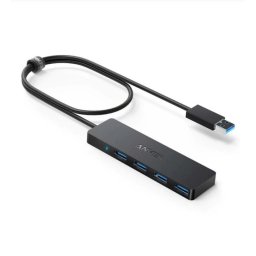 HUB USB Anker 4-in-1, porturi: 4 x USB 3.2 gen 1, conectare prin USB 3.2 (T), rata transfer 5 Gbps, ABS, negru, A7516016 (timbru verde 0.18 lei) - 0194644157128