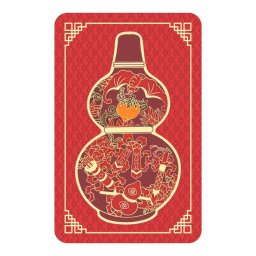 Card Feng Shui din plastic pentru sanatate si abundenta cu Wu Lou