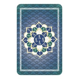 Card Feng Shui din plastic de protectie cu Silaba HUM
