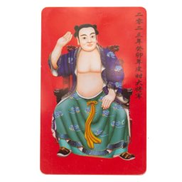 Card Feng Shui din plastic Tai Sui pentru protectie, model rosu