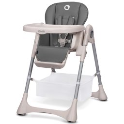 Scaun de masa, lionelo, zanna, reglabil, 4 pozitii pe inaltime, spatar reglabil in 3 pozitii, pliabil, din metal, conform cu standardul european de securitate en14988, gri