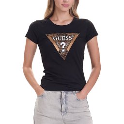 GUESS T-Shirt Ss Cn Leo Triangle Tee W5BI28J1314 jblk jet black a996