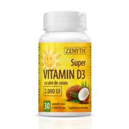 Super vitamina D3 2000 UI 30 capsule Zenyth