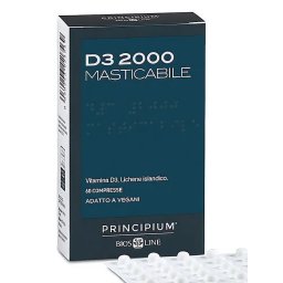 Vitamina D3 vegan 2000 UI 60 capsule masticabile Principium Bios Line
