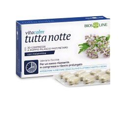 VitaCalm Tutta Notte melatonina pentru relaxare si somn linistit 30 comprimate Bios Line