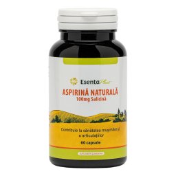 Aspirina naturala 100 mg salicina 60 capsule Esenta Plant