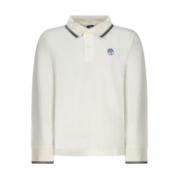 NORTH SAILS LONG-SLEEVED POLO SHIRT FOR KIDS, WHITE