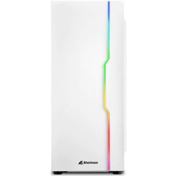 Carcasa Sharkoon RGB Slider White, Mid-Tower, fara sursa, ATX, White