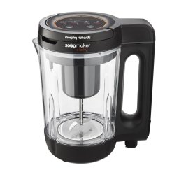 Aparat preparat supa crema Morphy Richards 501050 , 1000 W ,1,6 L, 2 setari de supa si blender, transparent