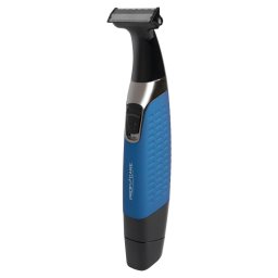 Aparat de ras electric ProfiCare, PC-BHT 3074, tuns barba si par corporal, umed si uscat, eficienta ridicata, 5 capete pentru tuns, actionare directa, Negru/Albastru