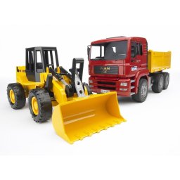 Camion MAN TGA basculabil si buldozer FR130, Bruder 02752
