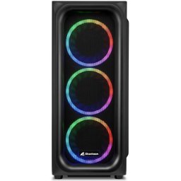 Carcasa Sharkoon TK5M RGB, MiddleTower, fara sursa, ATX, Negru