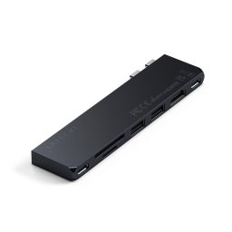 Hub Usb Satechi PRO hub slim pentru Macbook, 2 x USB A / Type C, 4K HDMI, SD/Micro SD, Negru