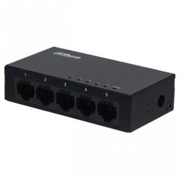 Switch Dahua DH-PFS3005-5GT, 5 Porturi Gigabit, Negru