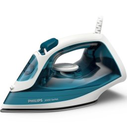 Fier de calcat Philips DST2010/90, 2000W, debit de abur 25g/min si jet de abur 100g/min, talpa Non Stick, sistem anti-picurare, Calc Clean, capacitate rezervor 250m, albastru inchis