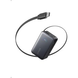 Acumulator extern Anker Nano 10.000 mAh, 45W, cu cablu USB-C InstaCord retractabil, Negru
