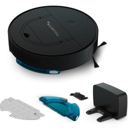 Aspirator robot Rowenta X-Plorer Serie 130 AI RR9065WH, recipient praf 0.5L, rezervor apa 0.15L, autonomie 120 min, navigatie laser, negru