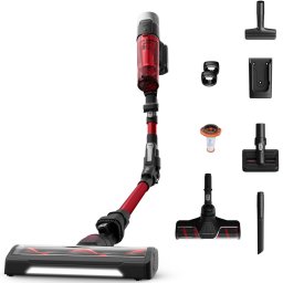 Aspirator vertical fara fir Rowenta X-Force Flex 9.60 Allergy RH2099WO, 250W, 18.5V, autonomie 45 min, filtrare 99.9%, recipient praf 0.44L, tub flexibil, perie covoare si podele dure, perie Animal Turbo, 4 trepte de putere, iluminare LED, functie Boost