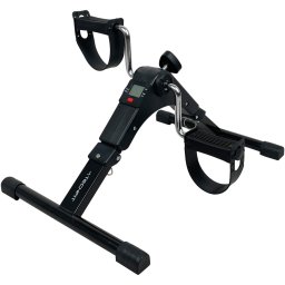 Mini bicicleta exercitii recuperare Techfit, calculator antrenament, pliabila, Negru