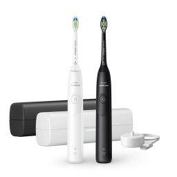 Set 2 Periute de dinti electrice, Philips, Sonicare HX7109/01, Curatare eficienta,10x15x22cm, Alb / Negru