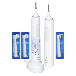Periuta de dinti electrica Braun Pro 3 3000, 3 moduri, set cu 2 capete, Alb