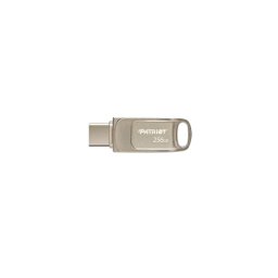 Memorie USB Patriot Tab T560, 256GB, USB 3.2/USB-A + USB-C, Argintiu