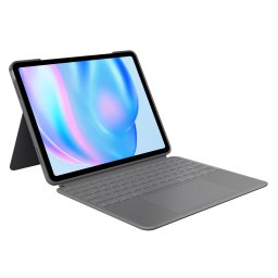 Husa cu tastatura Logitech Combo Touch pentru iPad Air 13-inch (M2), Layout US International (Gri)