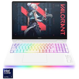 Laptop Gaming HP Omen 16-ah0010nn, procesor Intel® Core™ Ultra 7 - 255HX pana la 5.2GHz, 16 inch, 2.5K, 32GB DDR5 RAM, 1TB SSD, NVIDIA® GeForce RTX™ 5070 Ti 12GB GDDR7, Free DOS, Alb
