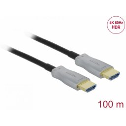 Cablu Delock Optic Activ HDMI 4K60Hz HDR T-T 100m Negru