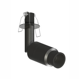 Proiector Incastrat MICRO ZOOM Profesional 2W, 15º-36º, Lumina Calda 3000K, Corp Negru