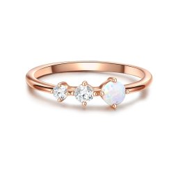 Glanzstücke München Inele opal / auriu - roz