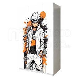 Dulap de haine cu 3 usi, ALB, L135xH200xA50 cm, Naruto
