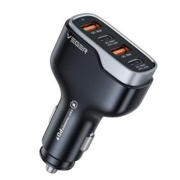 2x USB-A QC3.0 + 2x USB-C PD 120W Negru