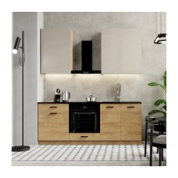 Mobilă de bucătărie JOY 200 cm, nuc