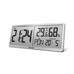 ELDONEX ECL-1110-SL - Ceas de perete digital TimeCheck 4xAA argintiu