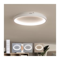 Brilagi - Plafonieră LED dimabilă FALCON SLIM, 42 W, 230 V, diametru 50 cm, albă + telecomandă