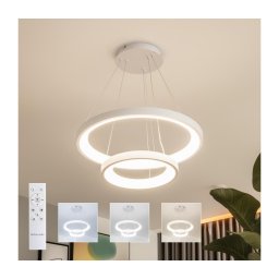 Brilagi - Lampă suspendată LED reglabilă pe cablu FALCON SLIM LED/68W/230V Ø 50 cm albă + telecomandă