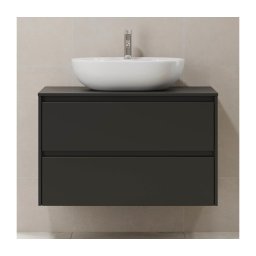 Dulap de baie TRONDHEIM pentru lavoar, 90 x 57 x 46 cm, negru