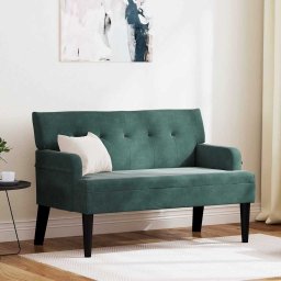 Banca Chesterfield Verde închis 112 x 65.5 x 75 cm Catifea GartenMobel Dekor