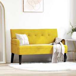 Banca Chesterfield Galben 112 x 65.5 x 75 cm Catifea GartenMobel Dekor